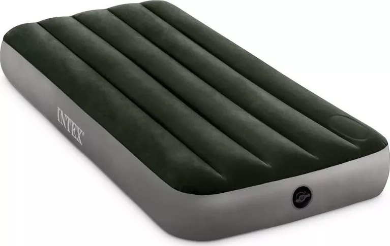 Фото №1 Матрас надувной INTEX рас DOWNY BED 76x191x25см, встроенный ножной насос (64760)