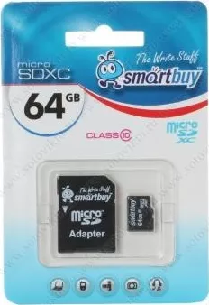 Фото №2 Карта памяти Smartbuy MicroSDXC 64GB Class10 UHS-1 + адаптер