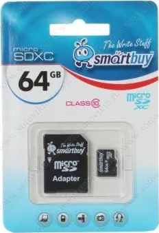 Фото №1 Карта памяти Smartbuy MicroSDXC 64GB Class10 UHS-1 + адаптер