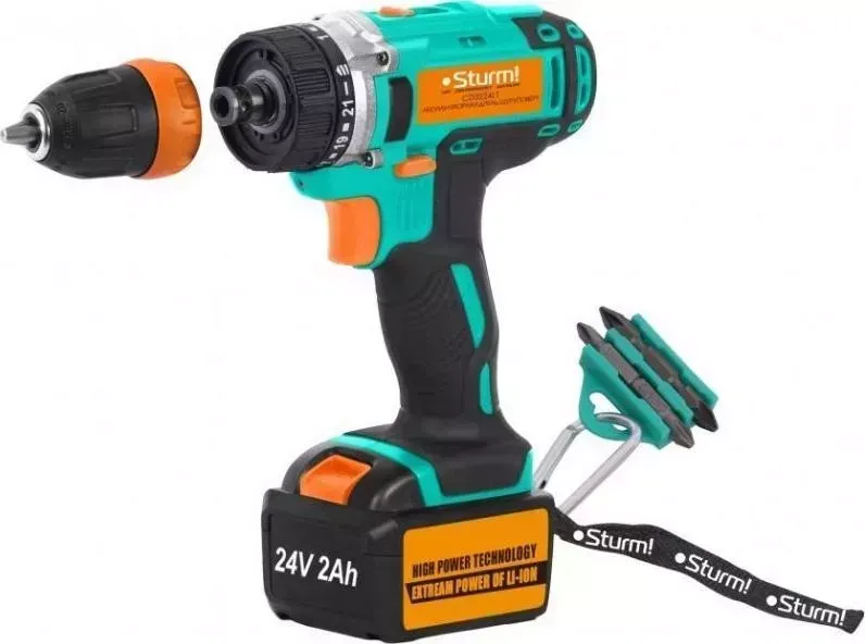 Дрель аккумуляторная STURM CD3224LT (кейс)