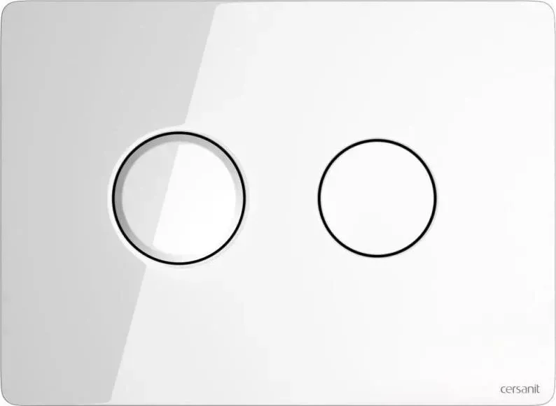 Кнопка смыва CERSANIT ACCENTO BU-ACN-CIR-PN/Wh/Gl