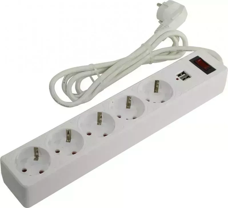 Фото №2 Удлинитель Smartbuy SBSP-18-W 1.8м 5роз. белый