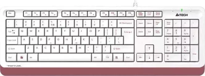 Клавиатура A4TECH Fstyler FK10 USB белый/розовый