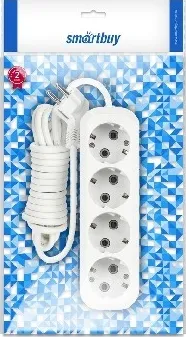 Фото №3 Удлинитель Smartbuy SBE-16-4-05-Z 4роз. 5м (16А/3.5кВт, ПВС 3х1.0)