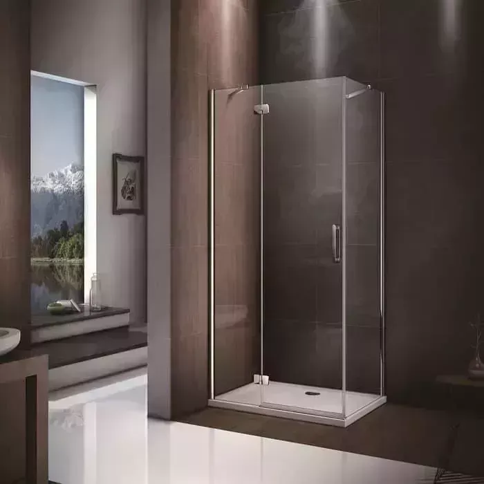 Душевой уголок Good Door Saturn WTW+SP 110x80 левый, прозрачный, хром