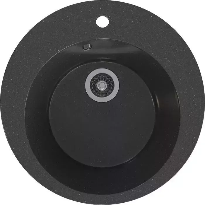 Мойка кухонная Gamma Stone GS-20-08 черный, с сифоном