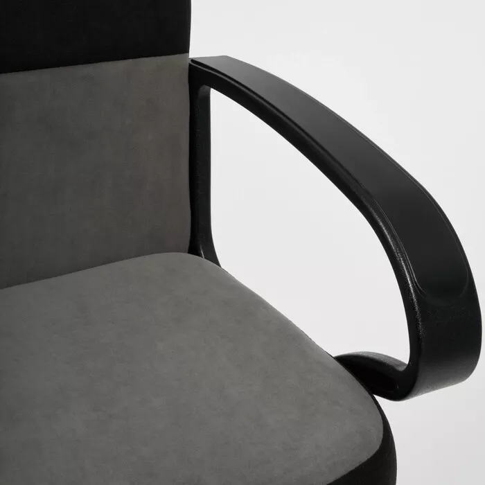 Фото №4 Кресло офисное TetChair СН757 флок серый/черный 29/35