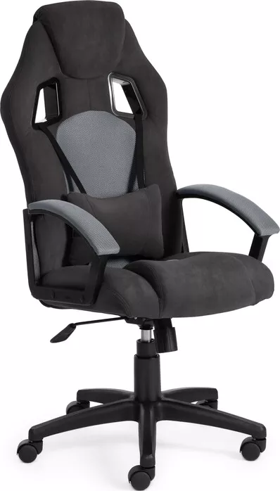 Фото №2 Кресло офисное TetChair Driver флок/ткань черный/серый 35/TW-12
