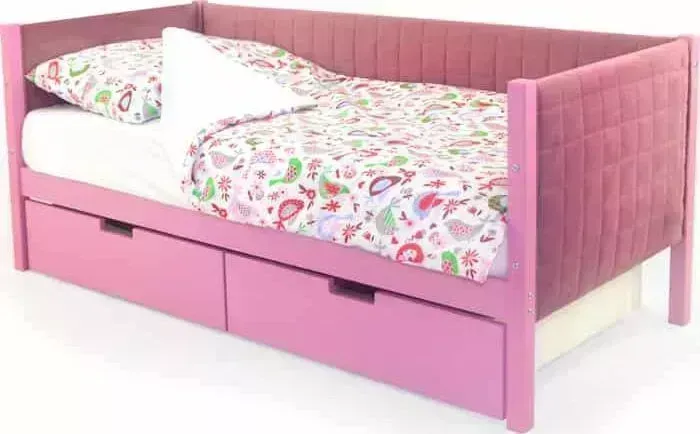 Фото №2 Кровать детская Бельмарко кровать-тахта мягкая Svogen лаванда + ящики 2 шт