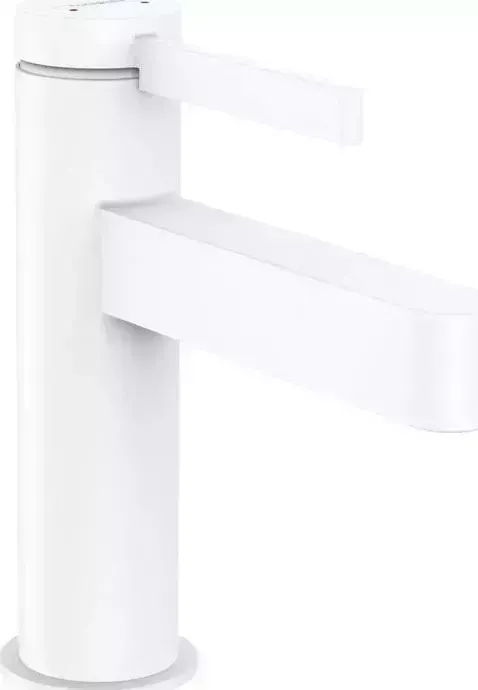 Фото №2 Смеситель для раковины Hansgrohe Finoris с донным клапаном Push-Open, белый матовый (76010700)