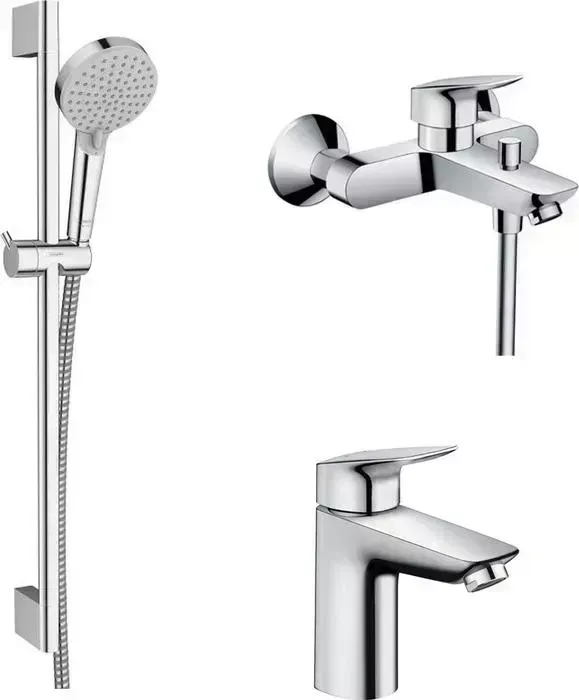 Комплект смесителей Hansgrohe Logis с душевым гарнитуром (71400000, 71107000, 26275000)