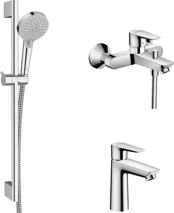 Комплект смесителей Hansgrohe Talis E с душевым гарнитуром, хром (71740000, 71710000, 26275000)