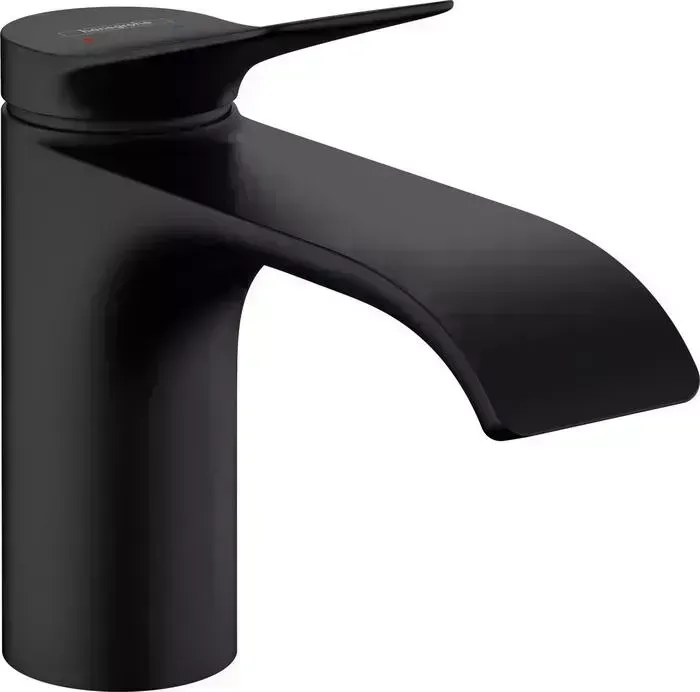Фото №1 Смеситель для раковины Hansgrohe Vivenis с донным клапаном, черный матовый (75010670)
