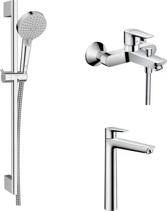 Комплект смесителей Hansgrohe Talis E с душевым гарнитуром, хром (71740000, 71716000, 26275000)