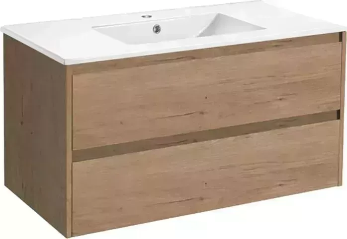 Тумба с раковиной Vincea с Gio 100х46 N.Oak (VMC-2G100NO, VBS-13100)