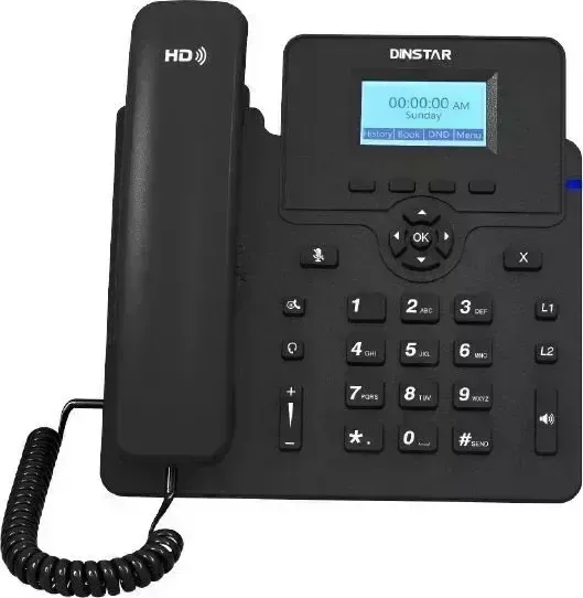 Фото №1 VoIP-телефон Dinstar C61SP черный