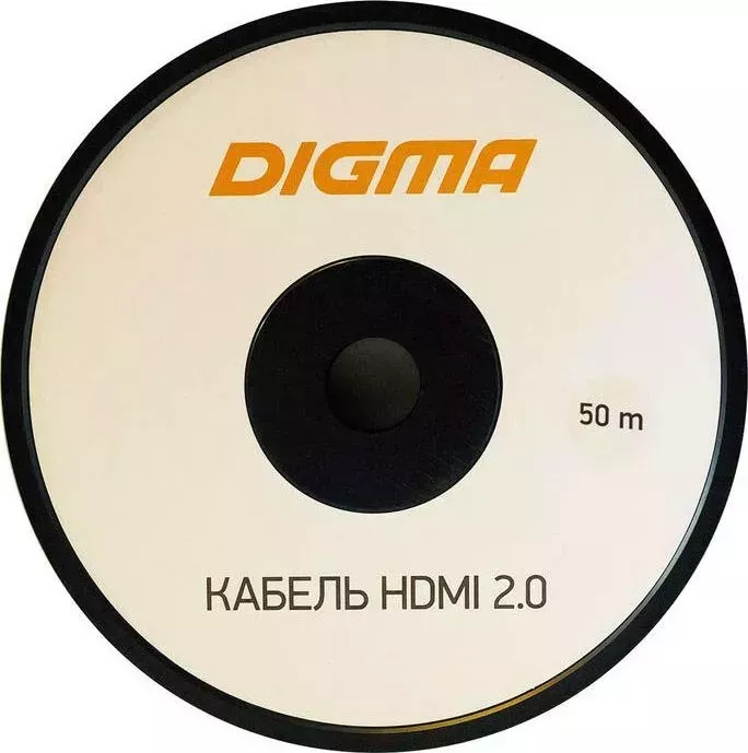 Фото №2 Кабель Digma HDMI HDMI 2.0 AOC HDMI (m)/HDMI (m) 50м. Позолоченные контакты черный (BHP AOC 2.0-50)
