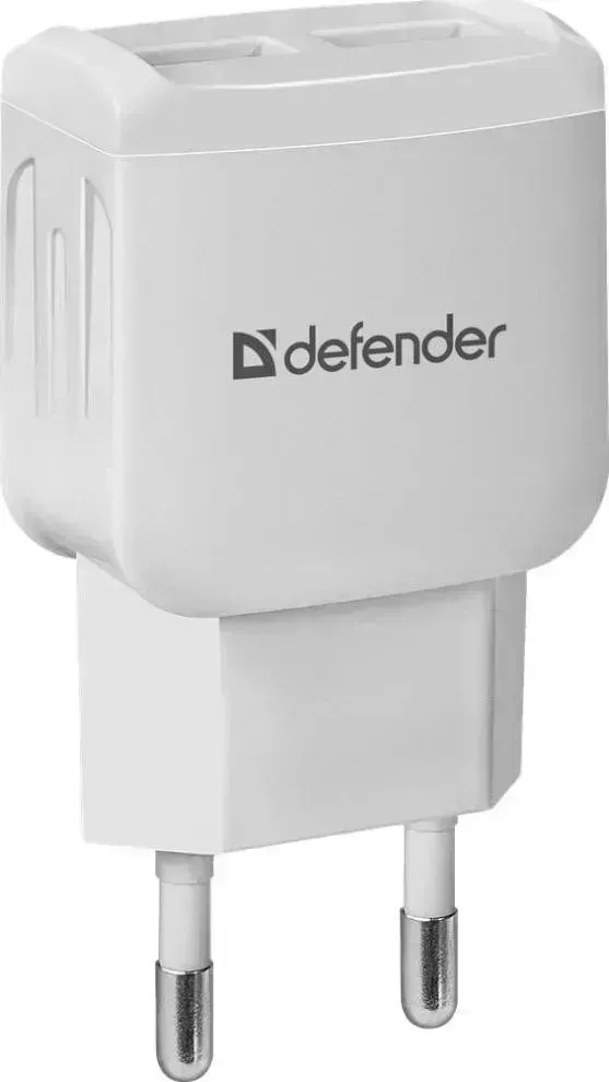 Фото №2 Сетевой адаптер DEFENDER EPA-13 5V / 2.1A 2XUS (83841) белый