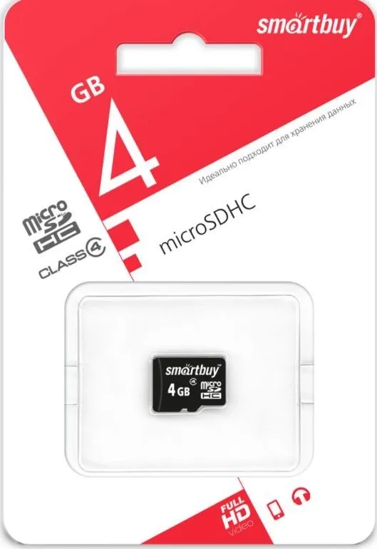 Фото №2 Карта памяти SMARTBUY (SB4GBSDCL4-00) MicroSDHC 4GB Class4
