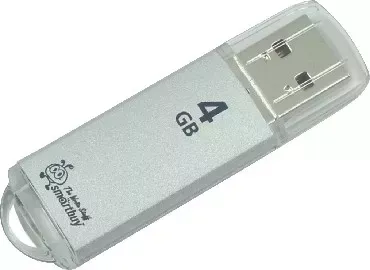 Фото №1 Флеш-накопитель SMARTBUY (SB4GBVC-S) 4GB V-CUT SILVER