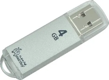 Фото №2 Флеш-накопитель SMARTBUY (SB4GBVC-S) 4GB V-CUT SILVER