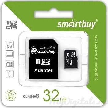Фото №2 Карта памяти SMARTBUY (SB32GBSDCL10-01LE) MicroSDHC 32GB Class10 LE + адаптер