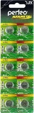 Фото №2 Батарейки PERFEO LR44-10BL A76 G13 ALKALINE CELL (10)