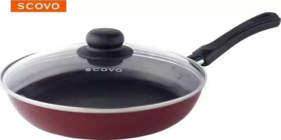 Фото №1 Сковорода SCOVO expert СЭ-027 со стекл. крышкой д.22 см (2)