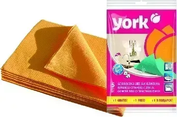 Фото №1 Принадлежности для уборки YORK салфетка ЛЮКС сверхвлаговпитывающая 5шт+1шт 020330