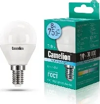 Фото №2 Лампа светодиодная CAMELION LED8-G45/845/E14 (Эл. 4500К)