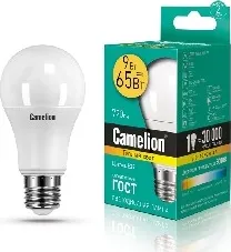 Фото №2 Лампа светодиодная CAMELION LED9-A60/830/E27 (Эл. 3000К)
