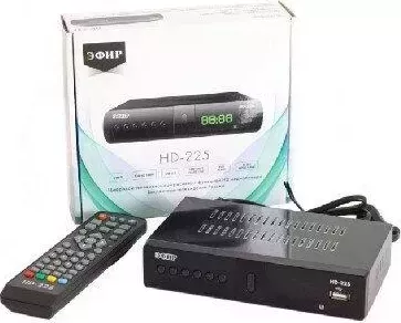 Фото №2 Ресивер цифровой ЭФИР HD-225 DVB-T2/DOLBY DIGITAL/WI-FI/дисплей, металл