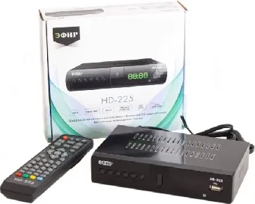 Фото №3 Ресивер цифровой ЭФИР HD-225 DVB-T2/DOLBY DIGITAL/WI-FI/дисплей, металл