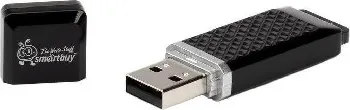 Фото №1 Флеш-накопитель SMARTBUY (SB32GBQZ-K) 32GB QUARTZ SERIES BLACK