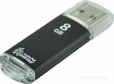 Фото №1 Флеш-накопитель SMARTBUY (SB8GBVC-K) 8GB V-CUT BLACK