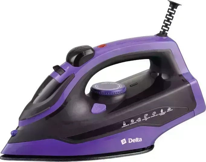 Фото №2 Утюг DELTA DL-353 черный с фиолетовым