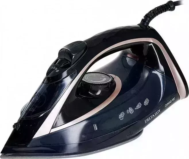 Фото №1 Утюг DELTA LUX DE-3001 черный с бронзовым