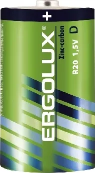 Фото №2 Батарейки ERGOLUX (12442) R20 SR2 (R20SR2, батарейка,1.5В)