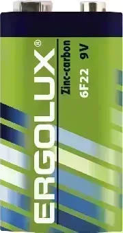 Фото №2 Батарейки ERGOLUX (12443) 6F22 SR1 (6F22SR1, батарейка,9В)