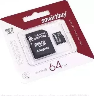 Фото №1 Карта памяти SMARTBUY (SB64GBSDCL10-01LE) MicroSDXC 64GB Class10 LE + адаптер
