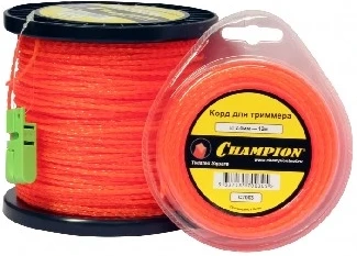 Фото №3 Леска триммерная CHAMPION C7002 - корд трим. Twisted Square 2.0мм* 15м (витой квадрат) для триммера -