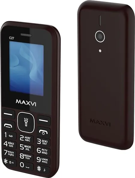 Фото №2 Мобильный телефон MAXVI C27 brown