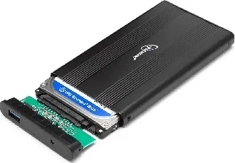 Фото №2 Корпус GEMBIRD (13138) EE2-U3S-5 внешний 2.5" черный, USB 3.0, SATA, металл