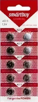 Фото №2 Батарейки SMARTBUY (SBBB-AG13-10B) AG13-10B в упаковке 10шт (цена за 1шт)