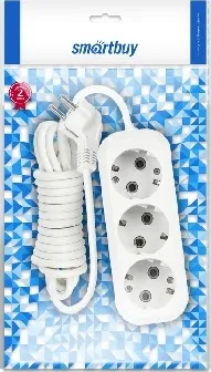 Фото №3 Удлинитель SMARTBUY (SBE-16-3-03-Z) 3 гнз х 3,0 м (16А/3.5кВт, ПВС 3х1.0) с заземлением 3 х м