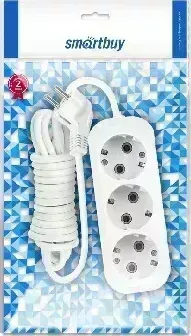 Фото №2 Удлинитель SMARTBUY (SBE-16-3-03-Z) 3 гнз х 3,0 м (16А/3.5кВт, ПВС 3х1.0) с заземлением 3 х м