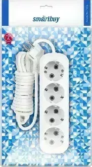 Фото №2 Удлинитель SMARTBUY (SBE-16-4-03-Z) 4 гнз х 3,0 м (16А/3.5кВт, ПВС 3х1.0) с заземлением 4 х м
