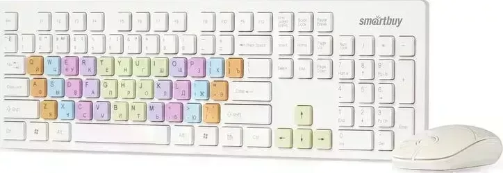 Фото №1 Клавиатура SMARTBUY (SBC-218346AG-W) цветные клавиши +мышь