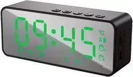 Фото №1 Часы настольные SOUNDMAX SM-1520B(черный с зеленым)