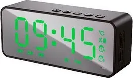 Фото №2 Часы настольные SOUNDMAX SM-1520B(черный с зеленым)